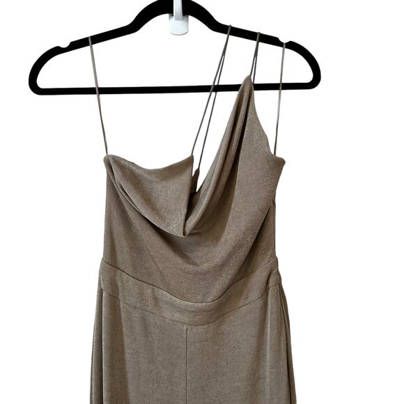 New Misha Women's Noelene Jumpsuit Wide Leg Khaki Size 4 - Picture 5 of 13